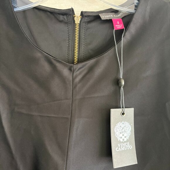 Vince Camuto Sleeveless Side Zipper Satin Tunic Sz 4 NWT - Picture 3 of 4